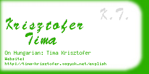 krisztofer tima business card